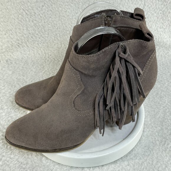 Steve Madden Ohio Suede Ankle Boots with Fringe Women's Size 9.5 - Picture 1 of 8